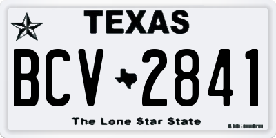 TX license plate BCV2841
