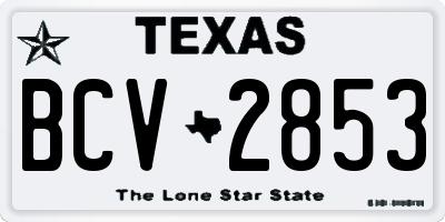 TX license plate BCV2853