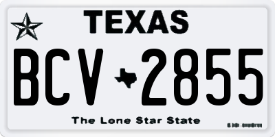 TX license plate BCV2855