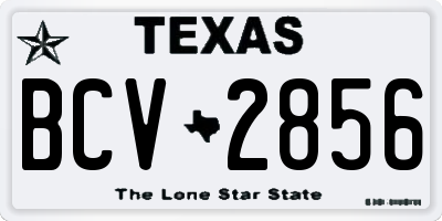 TX license plate BCV2856