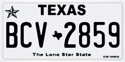 TX license plate BCV2859
