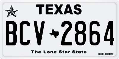 TX license plate BCV2864