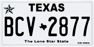 TX license plate BCV2877