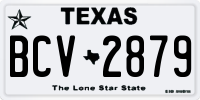 TX license plate BCV2879