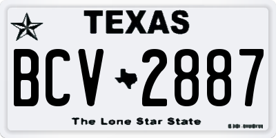 TX license plate BCV2887