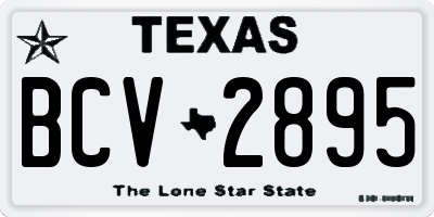 TX license plate BCV2895