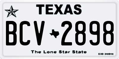 TX license plate BCV2898