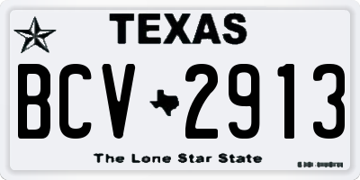 TX license plate BCV2913