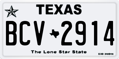 TX license plate BCV2914