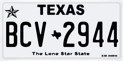 TX license plate BCV2944