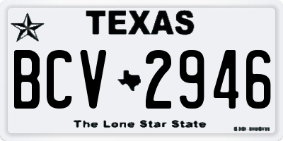 TX license plate BCV2946