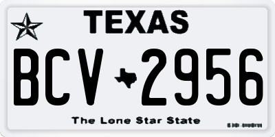 TX license plate BCV2956