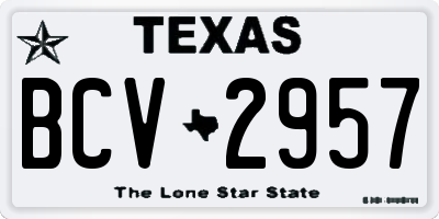 TX license plate BCV2957