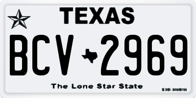 TX license plate BCV2969