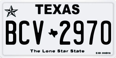 TX license plate BCV2970