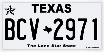 TX license plate BCV2971