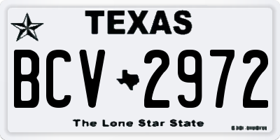 TX license plate BCV2972