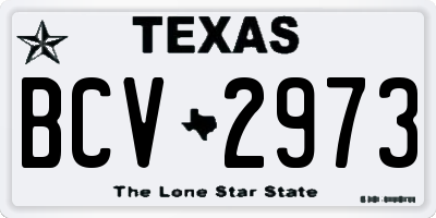 TX license plate BCV2973