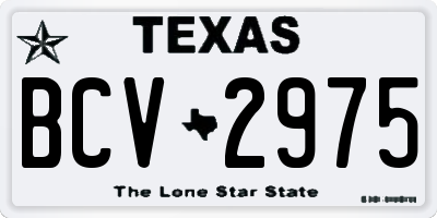 TX license plate BCV2975