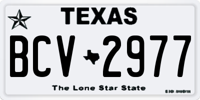 TX license plate BCV2977