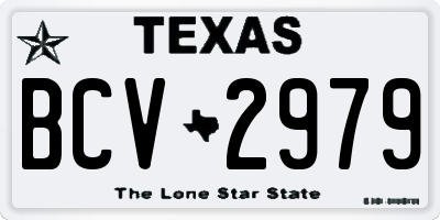 TX license plate BCV2979