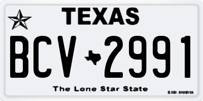 TX license plate BCV2991