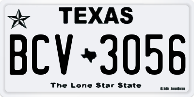TX license plate BCV3056