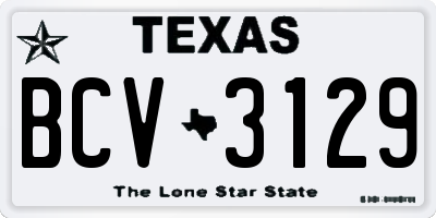 TX license plate BCV3129