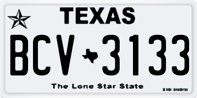 TX license plate BCV3133