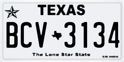 TX license plate BCV3134