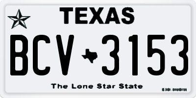 TX license plate BCV3153