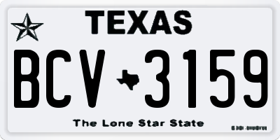 TX license plate BCV3159