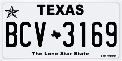 TX license plate BCV3169