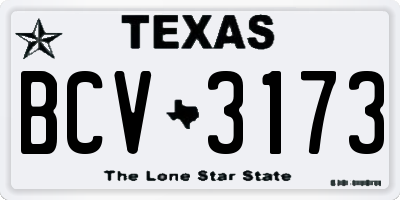 TX license plate BCV3173