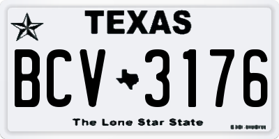 TX license plate BCV3176