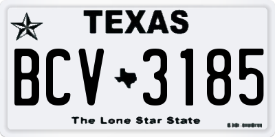 TX license plate BCV3185