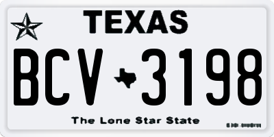 TX license plate BCV3198