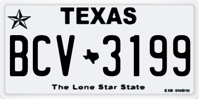 TX license plate BCV3199