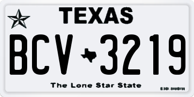 TX license plate BCV3219
