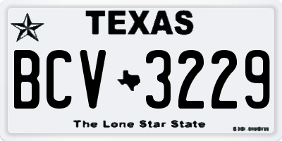 TX license plate BCV3229