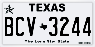 TX license plate BCV3244