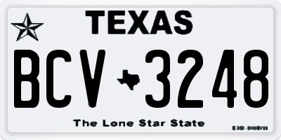 TX license plate BCV3248