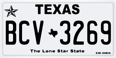 TX license plate BCV3269