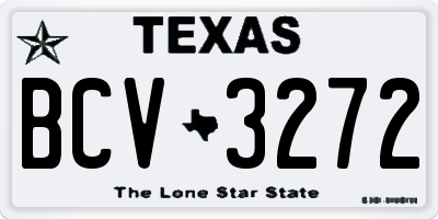 TX license plate BCV3272