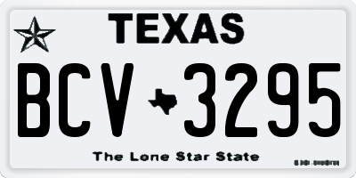 TX license plate BCV3295