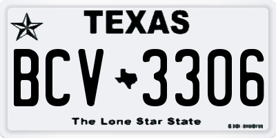 TX license plate BCV3306