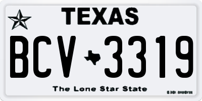 TX license plate BCV3319
