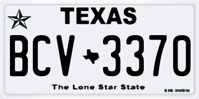 TX license plate BCV3370