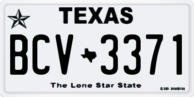 TX license plate BCV3371