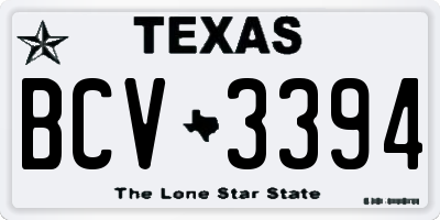 TX license plate BCV3394